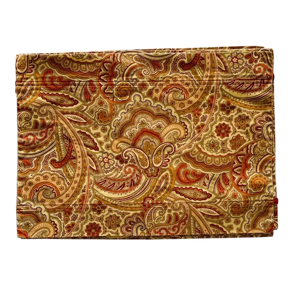 Placemats Autumn Fall Paisley Print Reversible Set of Four 12x17